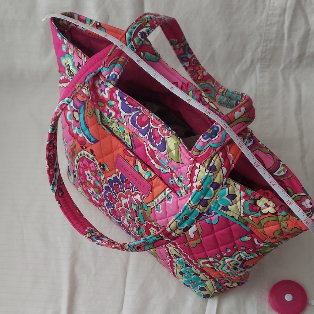 Vera Bradley Hot Pink Multicolor Paisley Quilted Tote - Picture 3 of 6